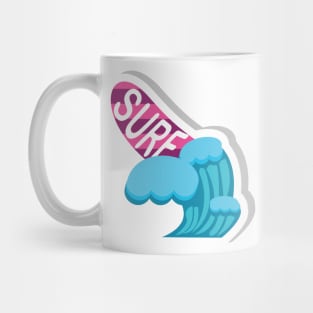 Surfing waves Mug